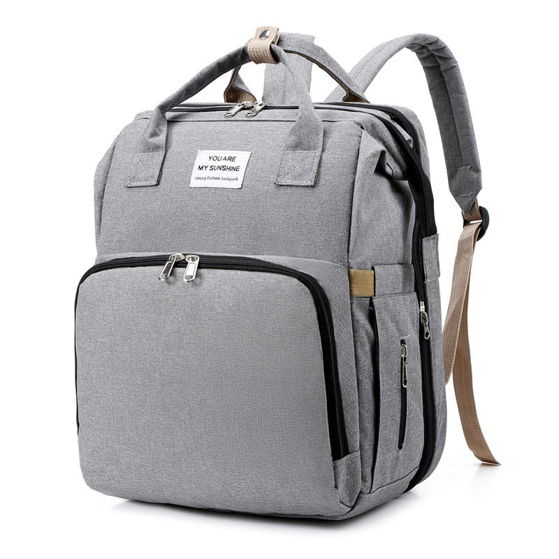 2-in-1 Baby Diaper Bag with Foldable Changing Station