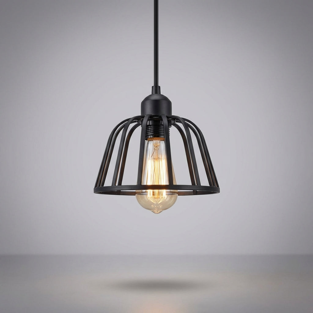 3-Light Height-Adjustable Pendant Light – Retro Industrial Style Iron and Metal for Living Room