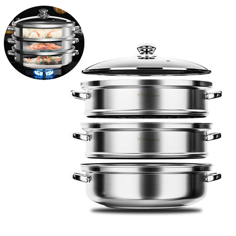 3-Tier Stainless Steel Steamer