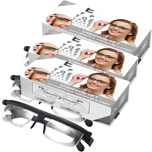 Adjustable Glasses with Focus Dial for Reading and Distance Vision