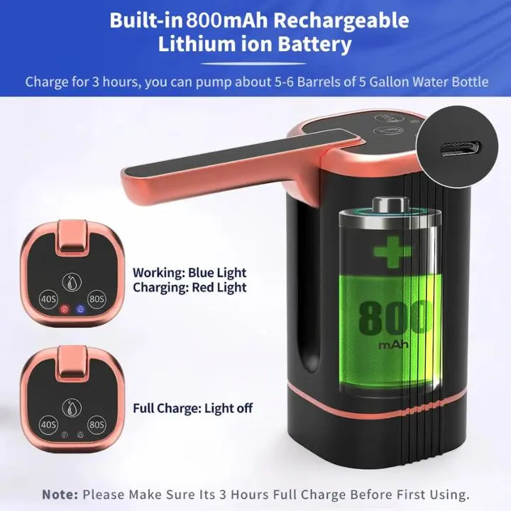 Automatic Water Bottle Pump – Hygienic, Lightweight and Battery Operated