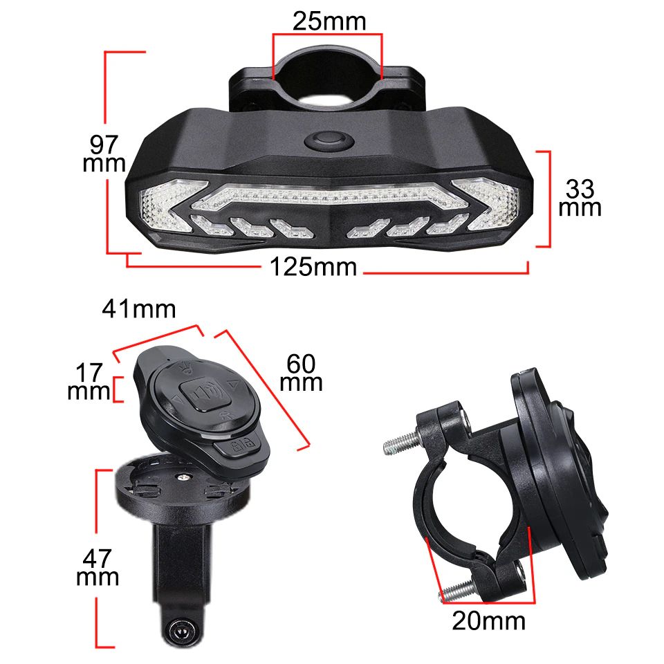 Bike Light with Alarm - Bicycle Safety