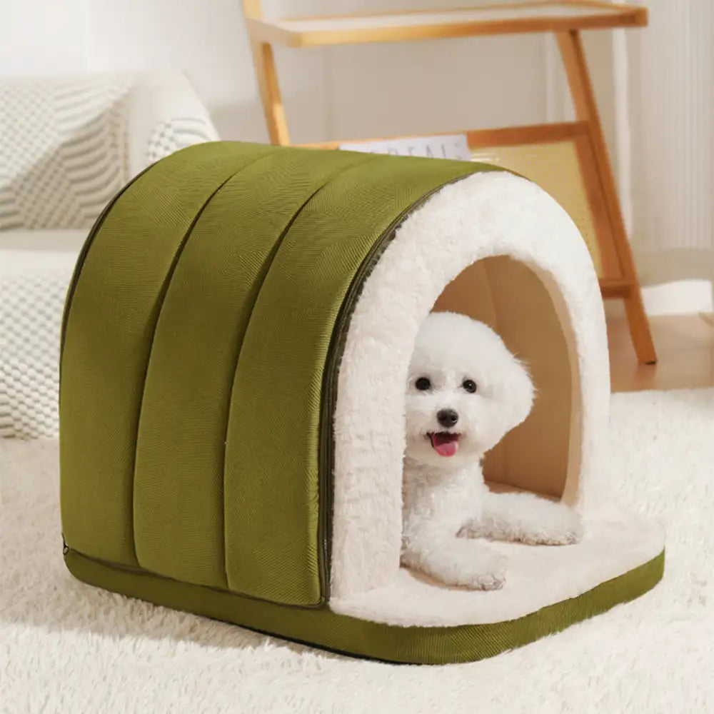 Cave-Style Deep Sleep Pet Bed – Dog and Cat House