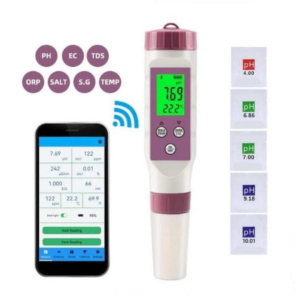 Digital Pool Water Tester and Analyzer with Smart App Support
