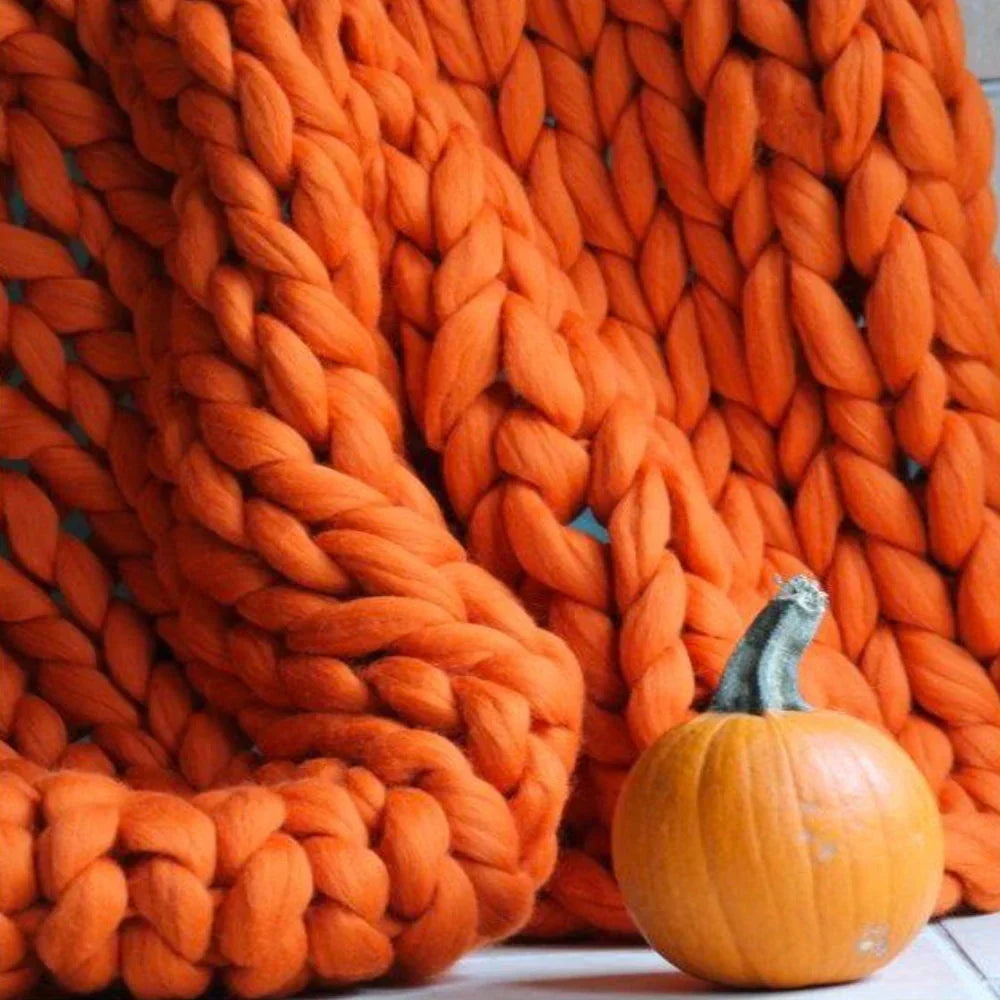 DIY Chunky Wool Yarn for Soft Blankets - 1000g