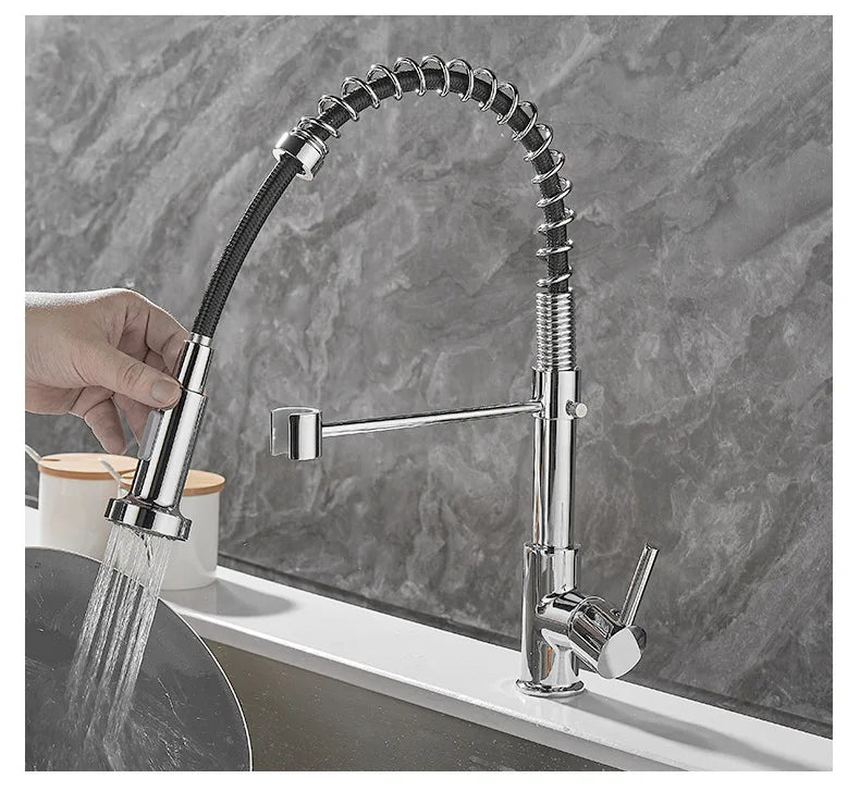Dual-Flow Bronze Kitchen Faucet