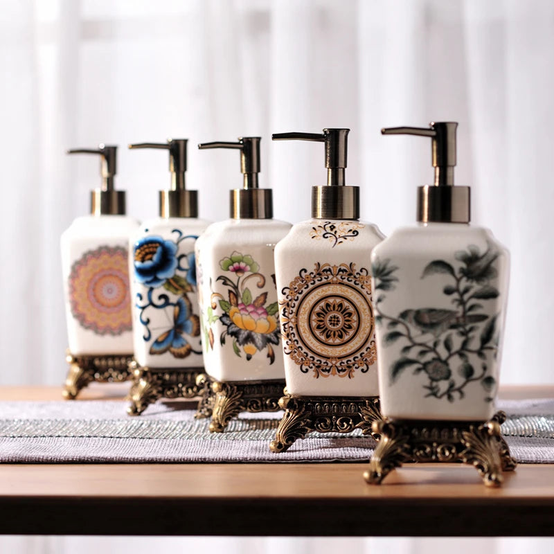 Elegant Resin Bathroom Soap Dispenser – Modern Liquid Soap Container, Stylish Design