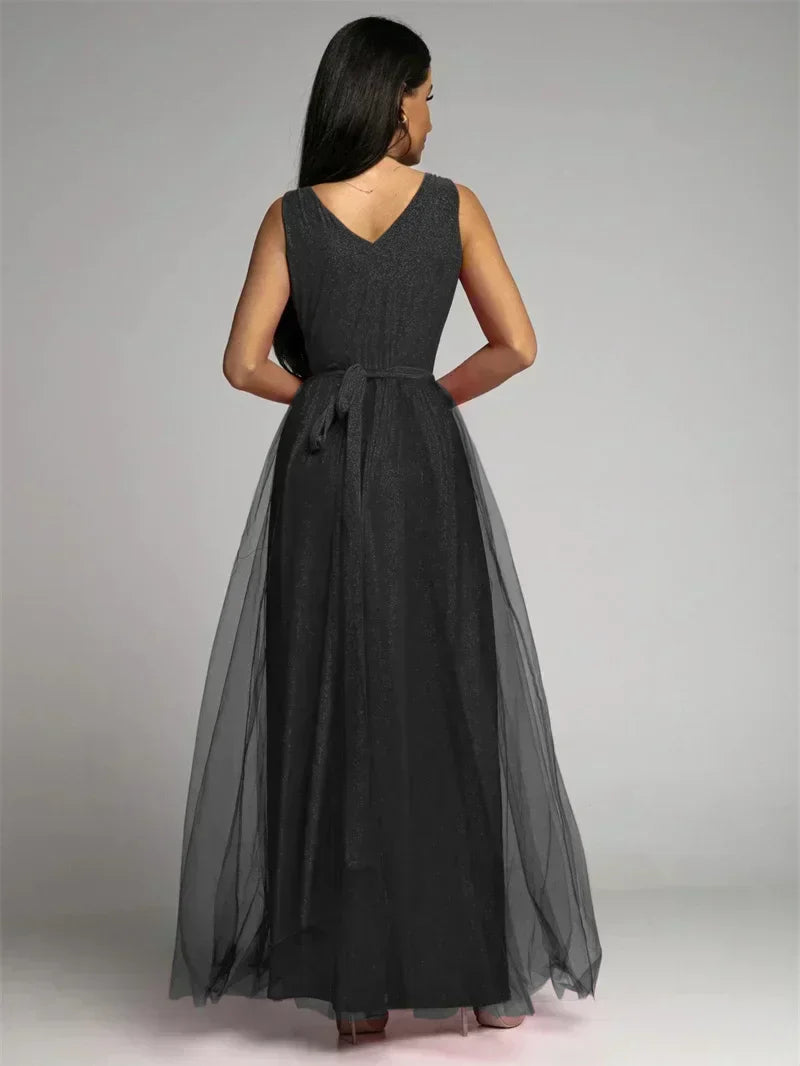 Elegant V-Neck Wrap Dress