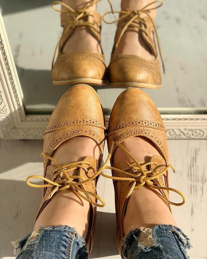 Gudveig | Women's Lace-Up Ankle Boots with Block Heel
