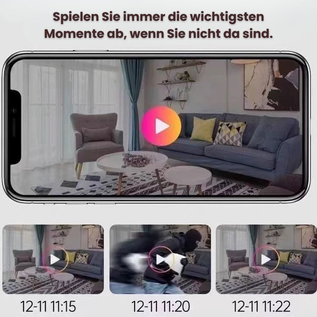 Indoor and Outdoor Security Camera | Wireless & Compact Mini Wi-Fi Camera with Live Streaming to Phone
