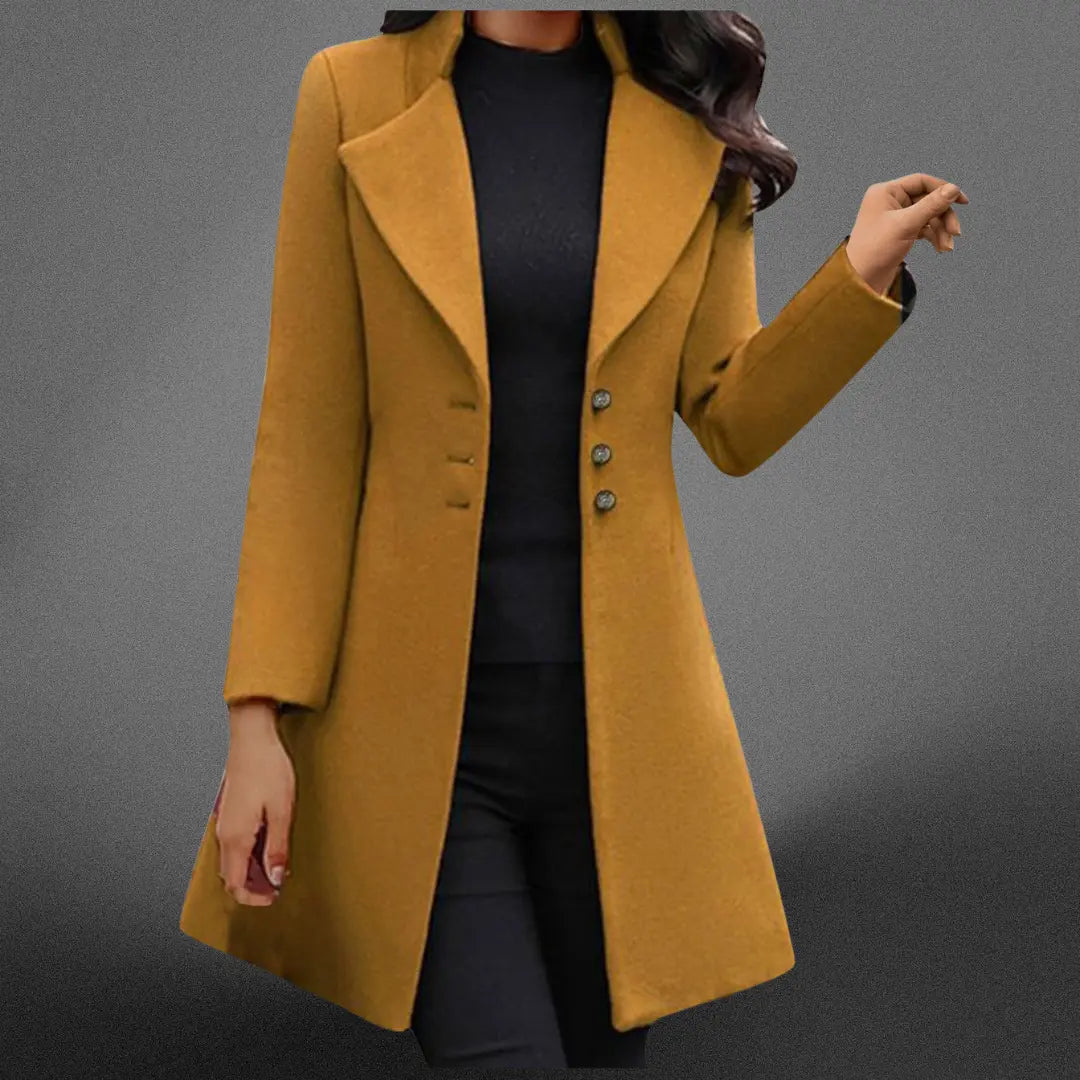 Men's Long-Sleeve Coat with Water-Resistant Outer Layer