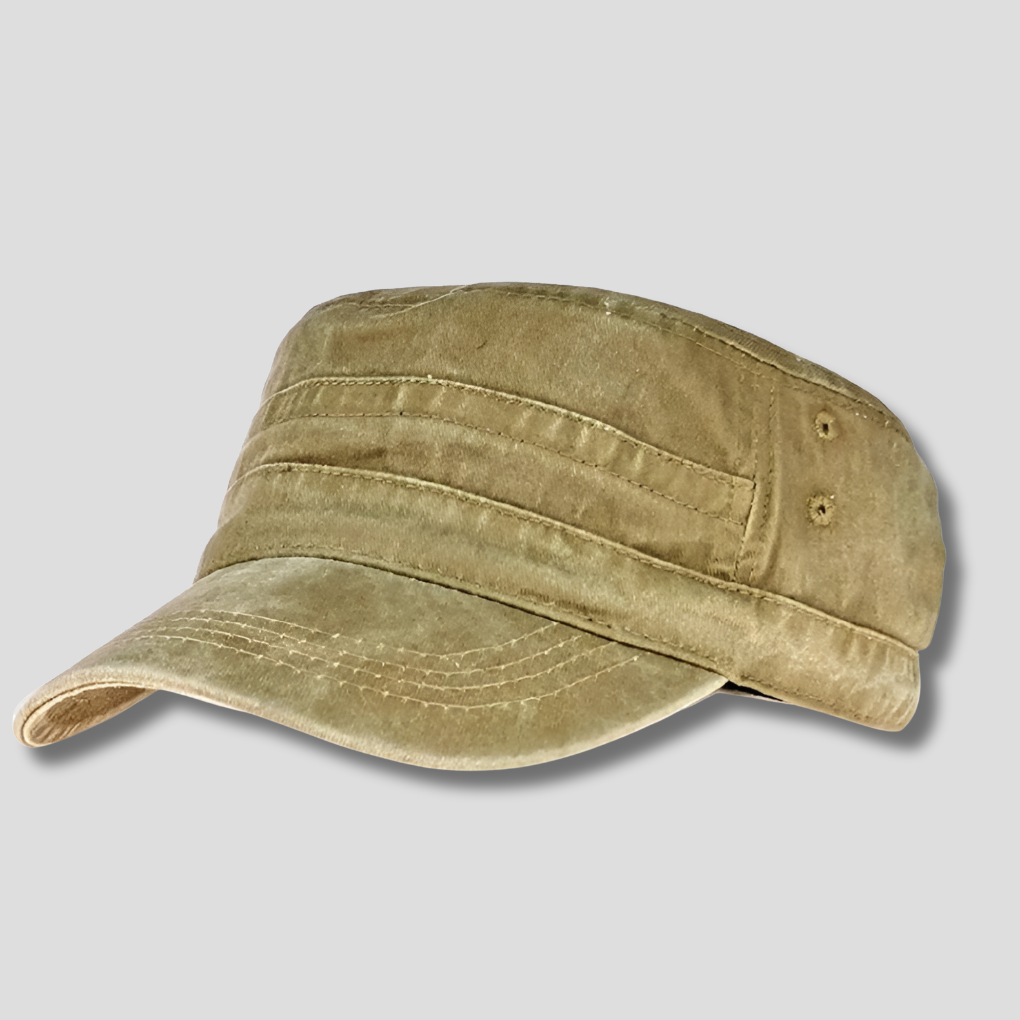 Men's Retro Army Cap – Classic Military Style with Modern Details