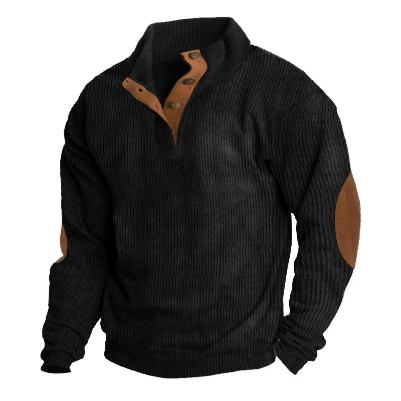 Men's Rib- Quarter-Button Sweater
