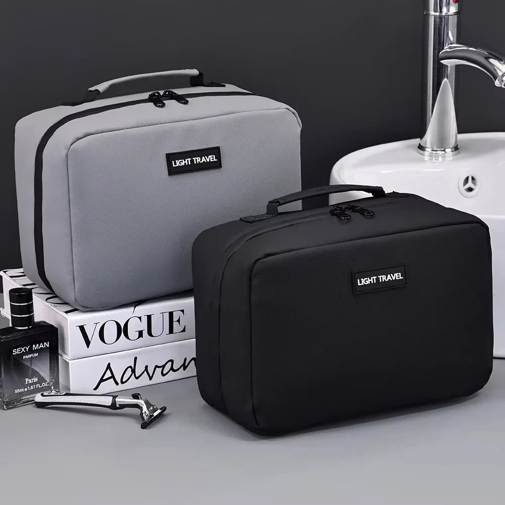 Men's Travel Toiletry Bag - Water and Tear-Resistant with Handle and Large Storage Capacity