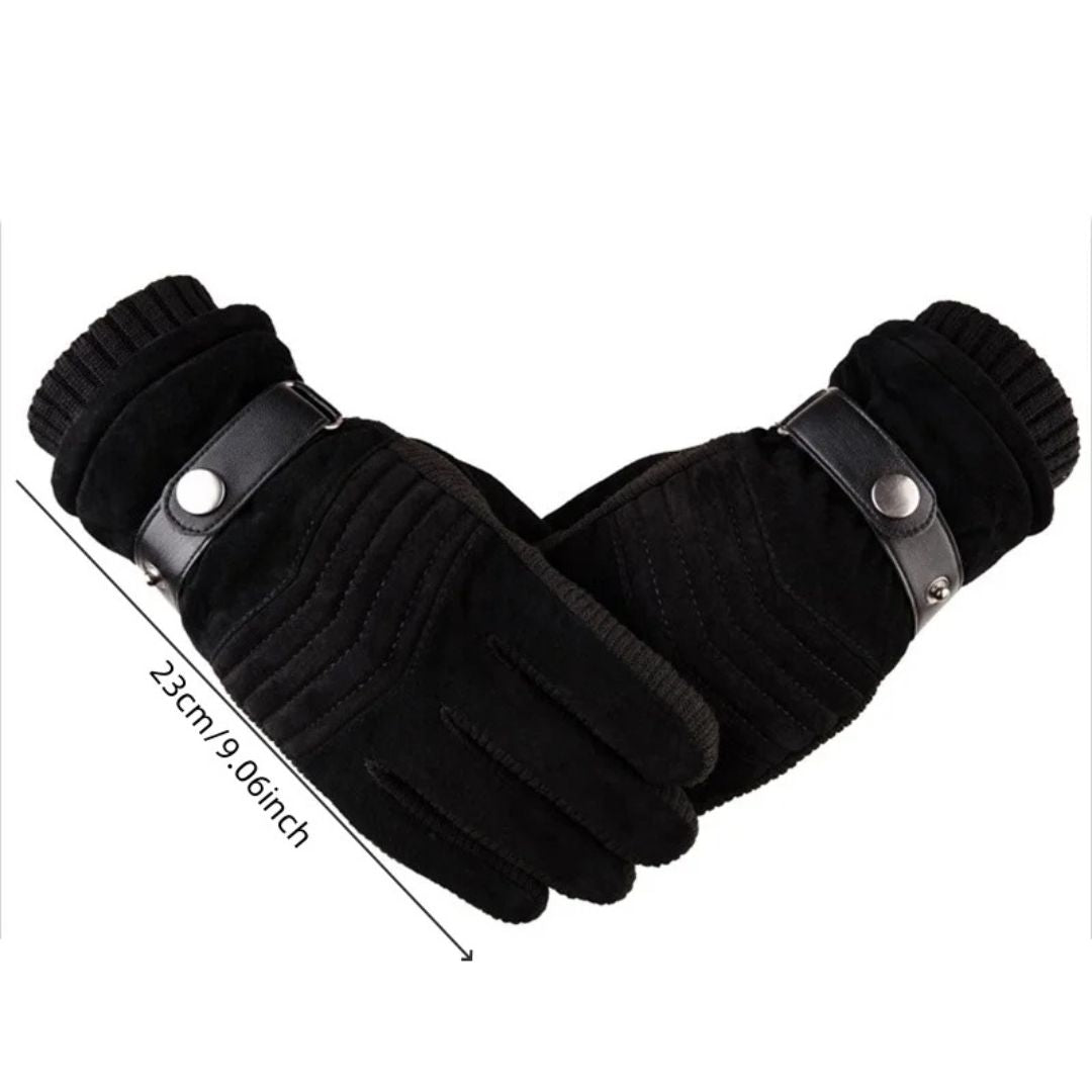 Men's Warm Winter Touchscreen Gloves with Strap