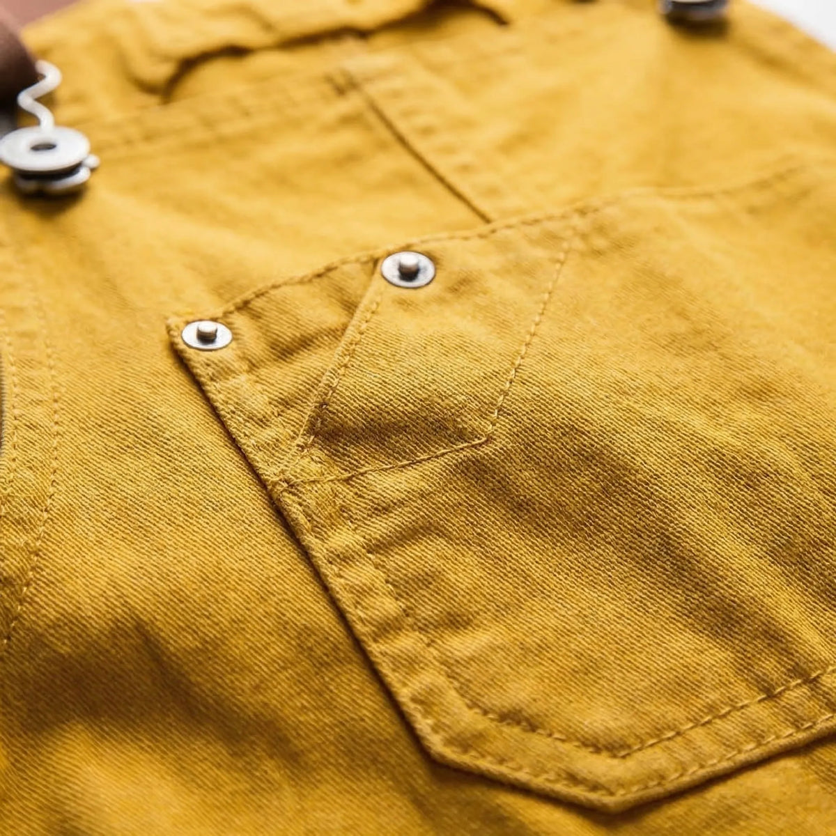 Overalls with Chest Pocket - Amber