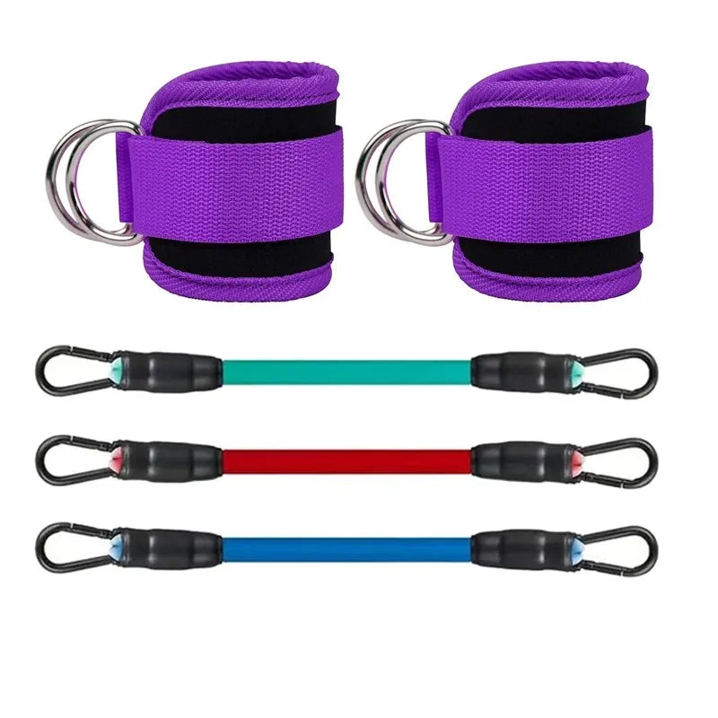 Resistance Bands for Legs and Hips with Adjustable Ankle Straps