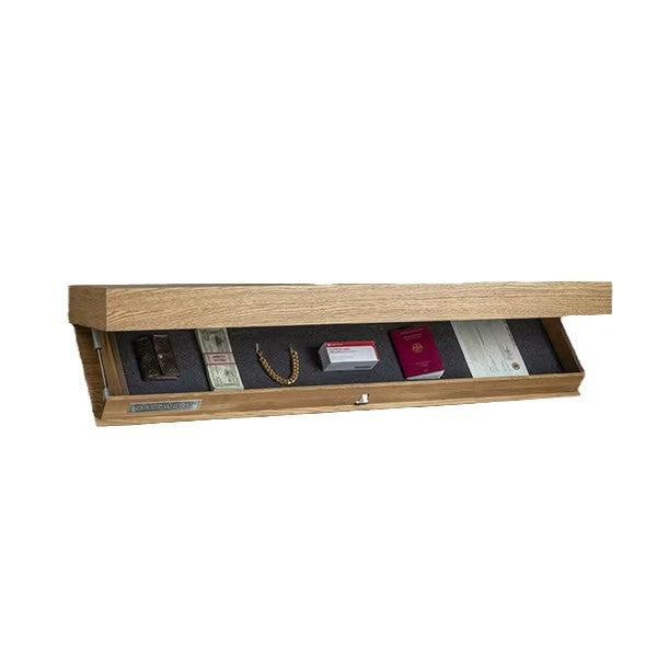 Secret Shelf with Hidden Storage Compartment for Concealing Valuables and Clutter