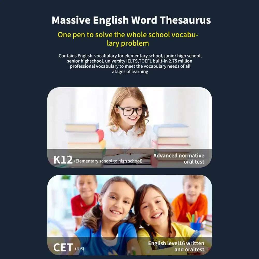 Smart Translation Pen with Offline Scanning and 123-Language Support