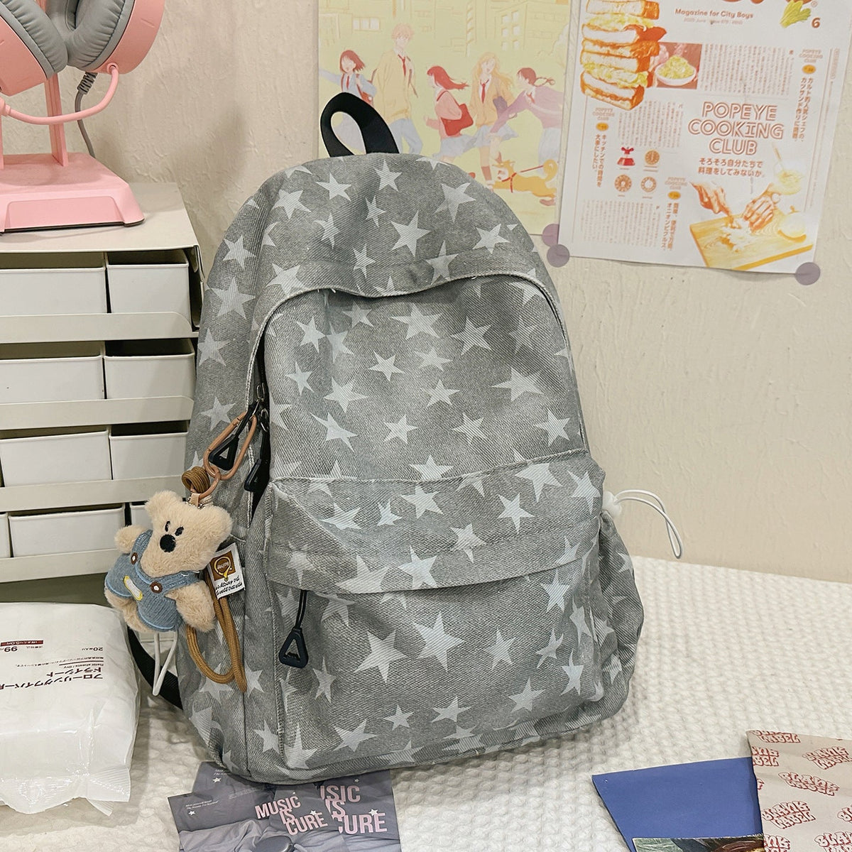 Star-Patterned Outdoor Backpack