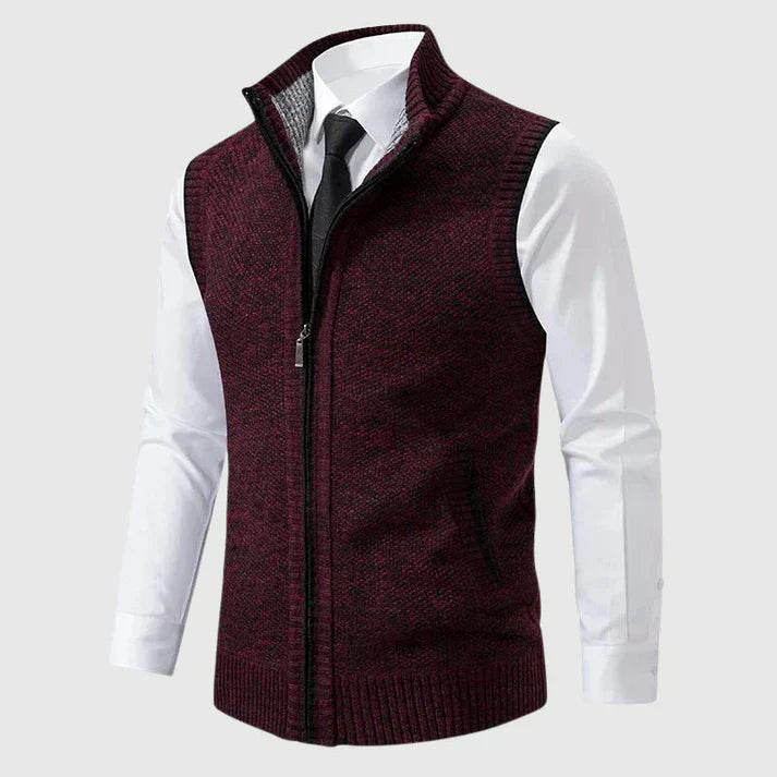 Stylish Men's Full-Zip Sweater Vest