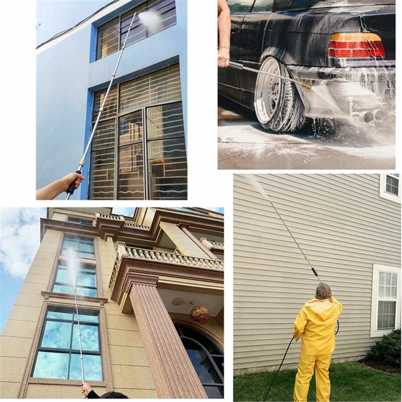 Telescopic Pressure Washer Extension Wand for Gutter Cleaning