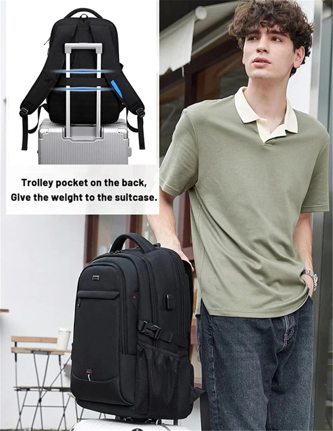 Unisex Waterproof Travel and Laptop Backpack with Smart Organization