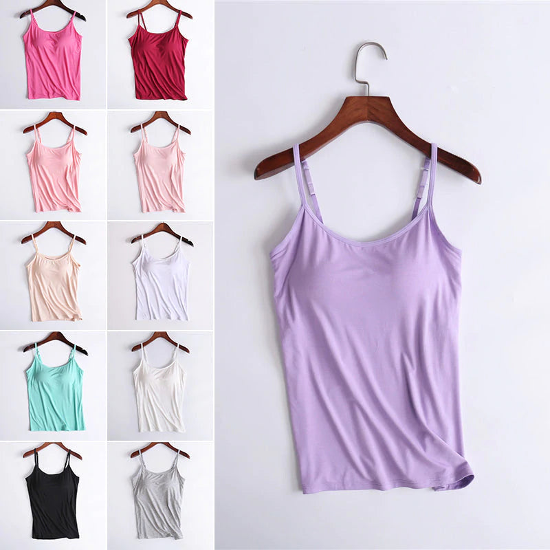Women's Camisole with Built-In Bra