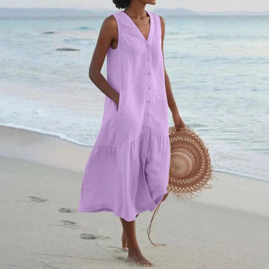Women's Elegant Everyday V-Neck Dress