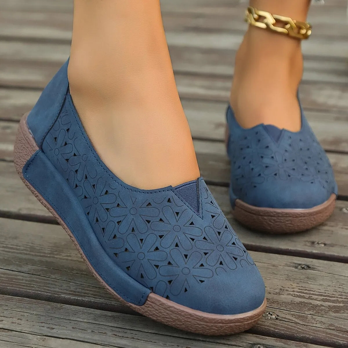 Women's Orthopedic Loafers with Wedge Sole