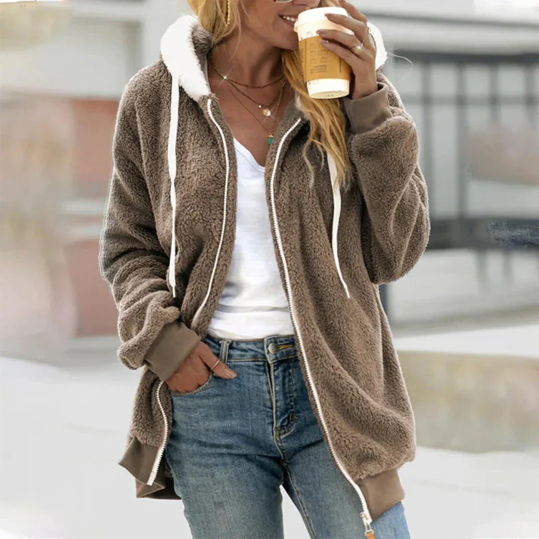 Women's Plush Hooded Jacket