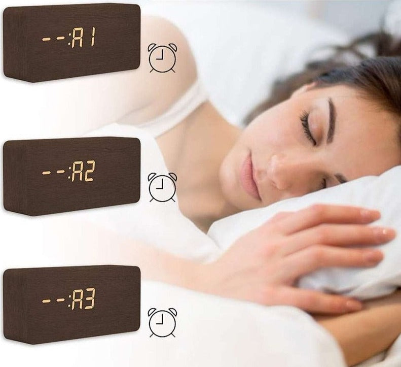 Wooden Digital Desk Clock