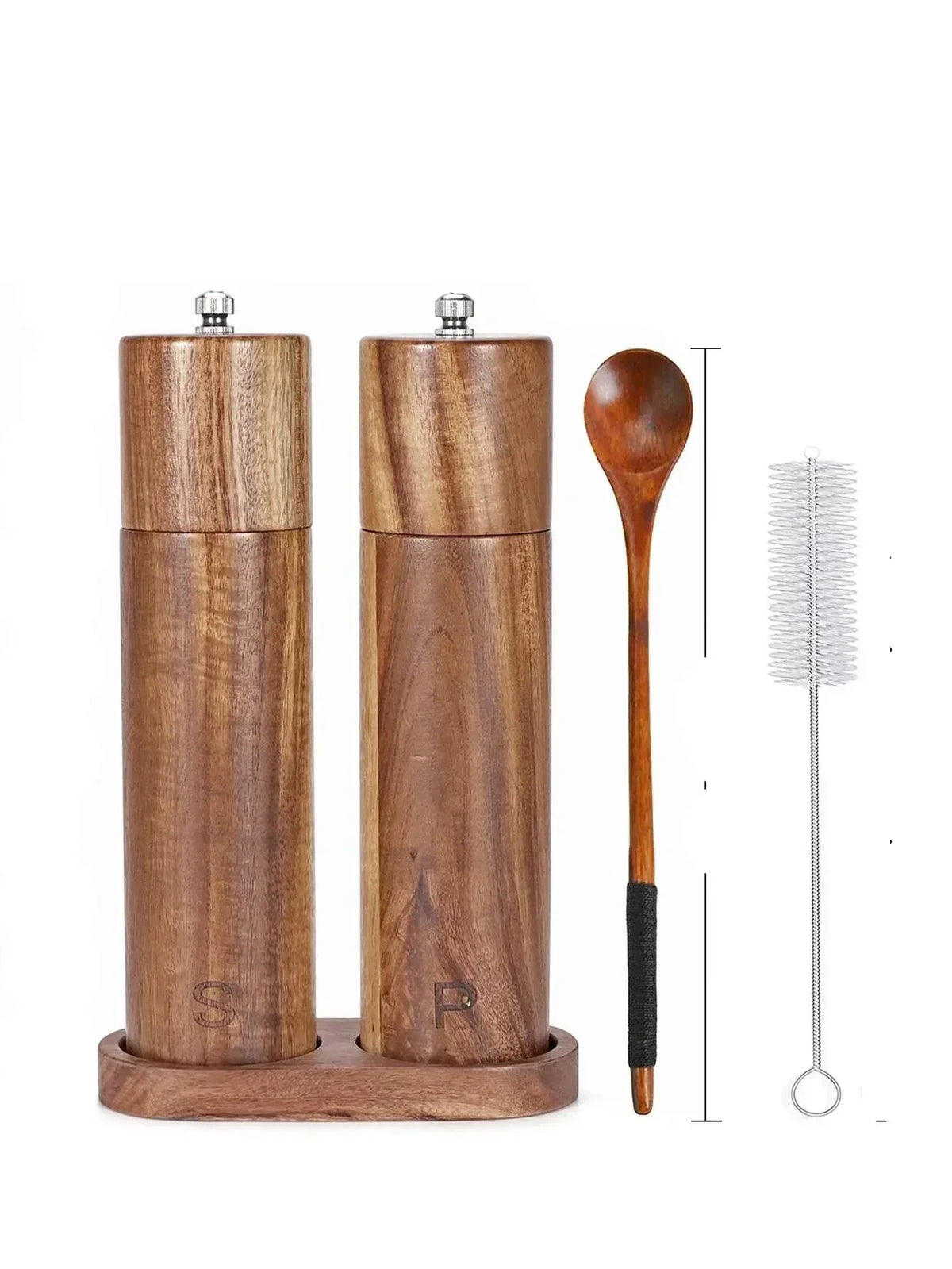Wooden Salt and Pepper Grinder Set