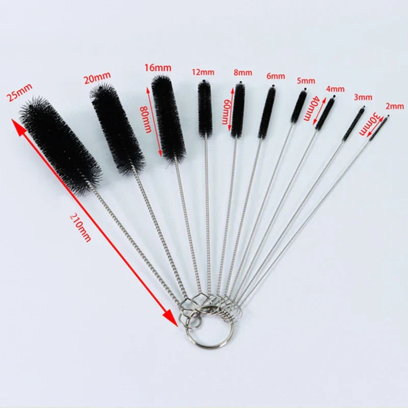 10-Piece Stainless Steel Small Cleaning Brush Set