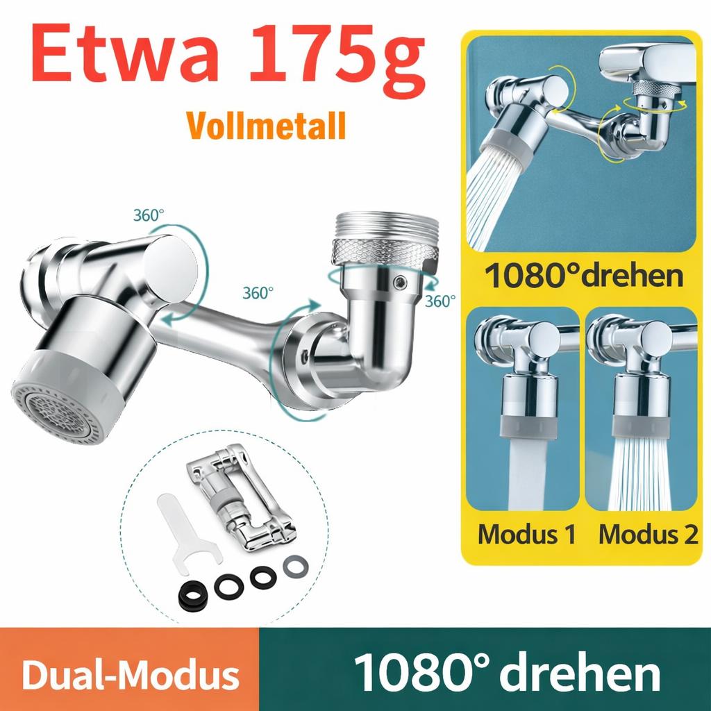 1080° Rotating Faucet Extender with 2 Water Modes