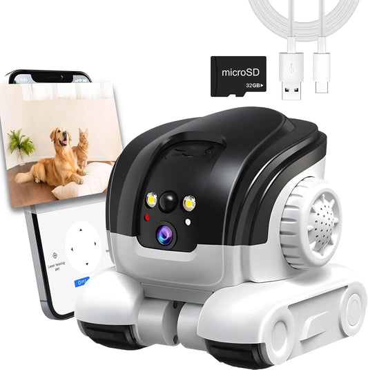 1080P Pet Camera – Two-Way Audio – Color Night Vision up to 10 m – Motion Alerts – 32GB SD Card Included