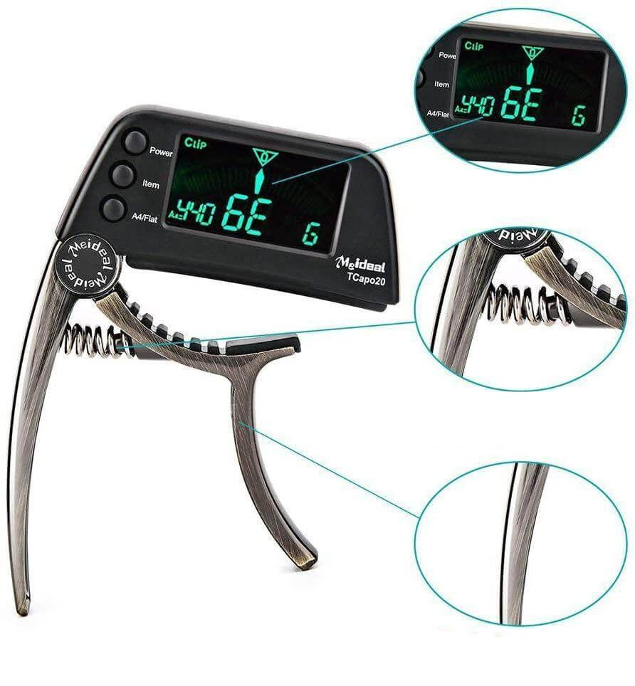 2-in-1 Guitar Capo and Tuner