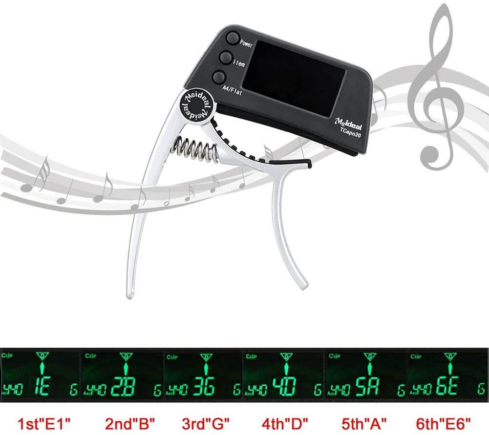2-in-1 Guitar Capo and Tuner