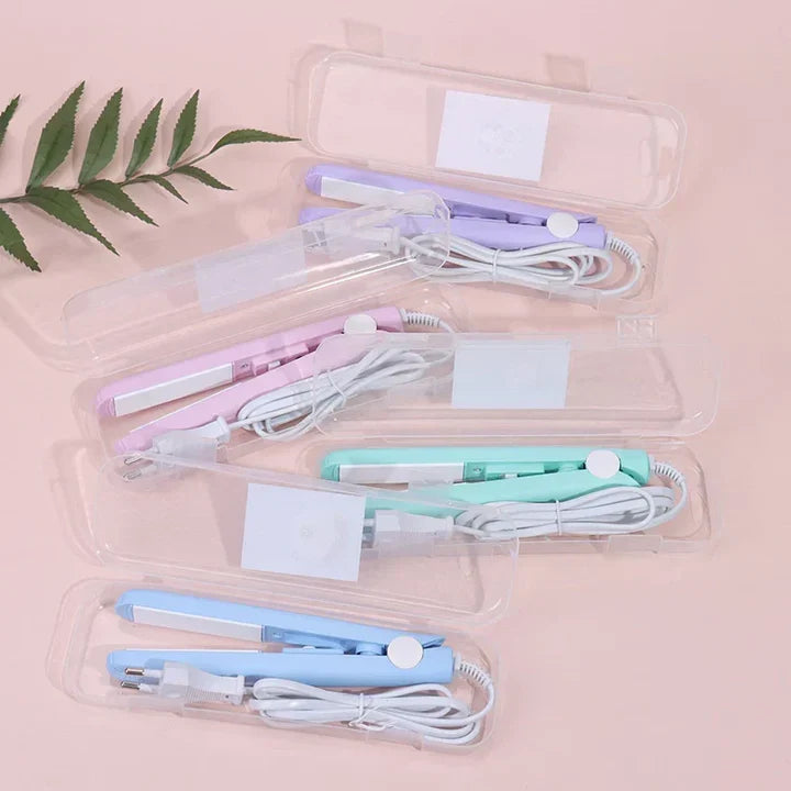 2-in-1 Mini Ceramic Hair Straightener and Curling Iron