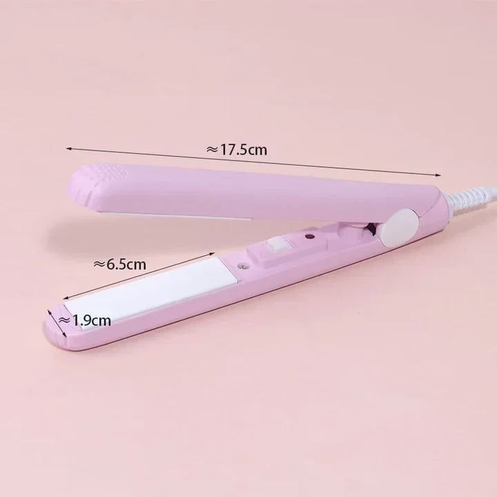 2-in-1 Mini Ceramic Hair Straightener and Curling Iron