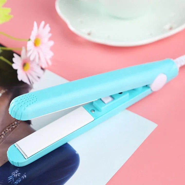 2-in-1 Mini Ceramic Hair Straightener and Curling Iron