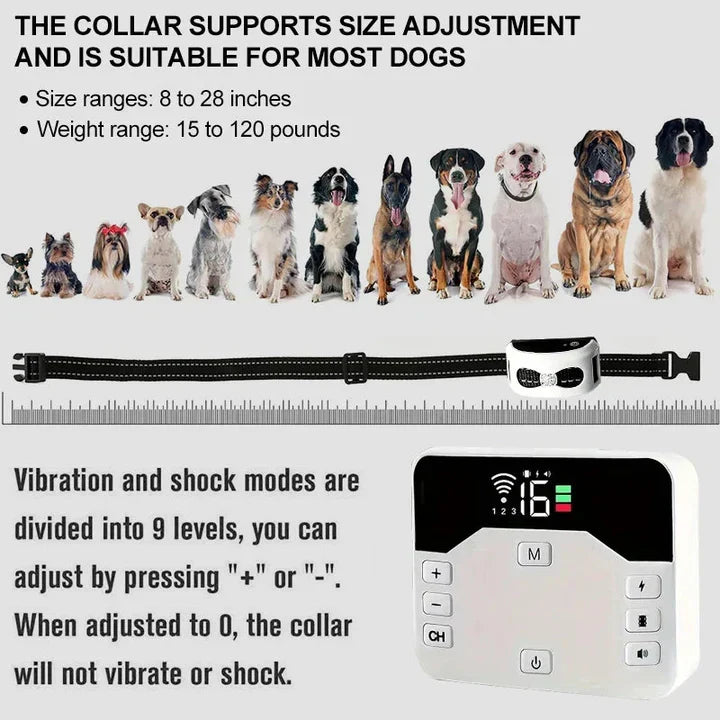 2-in-1 Wireless Dog Fence - Training & Safety