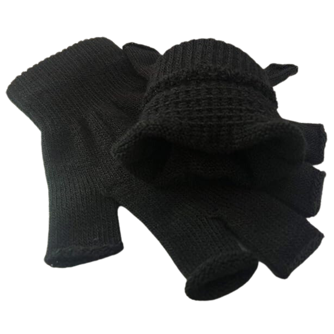 2-Piece Set of Winter Fingerless Gloves