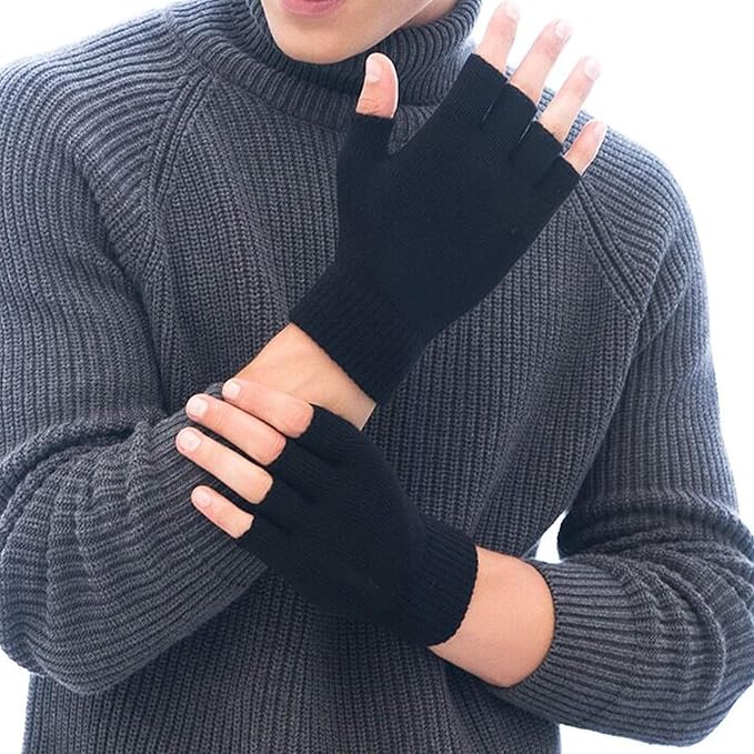 2-Piece Set of Winter Fingerless Gloves
