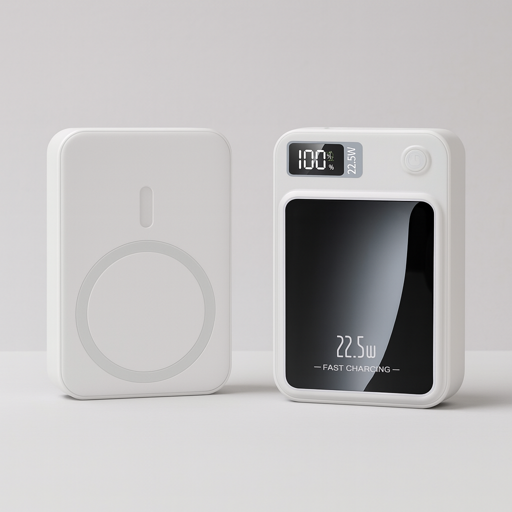 20,000mAh Portable Power Bank with 22.5W Fast Charging and Wireless Charging – Slim and Mobile