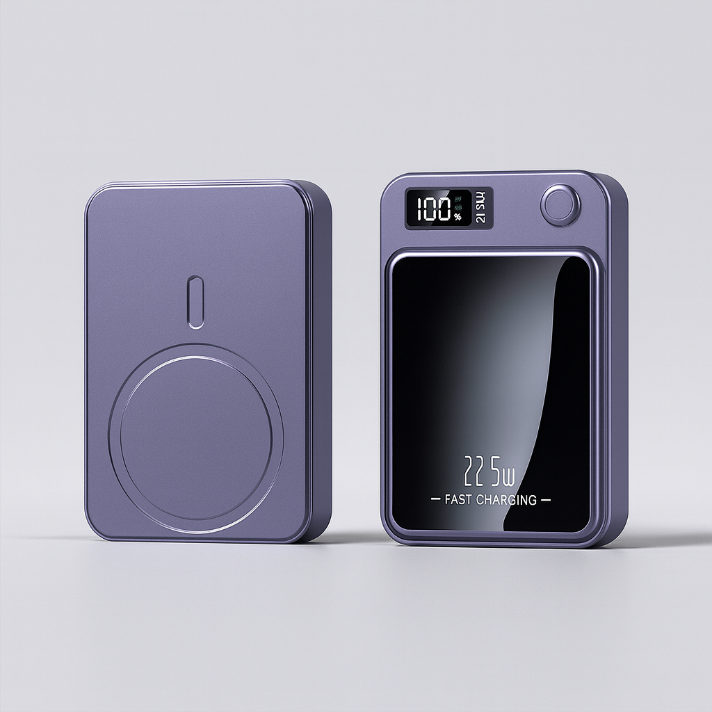 20,000mAh Portable Power Bank with 22.5W Fast Charging and Wireless Charging – Slim and Mobile