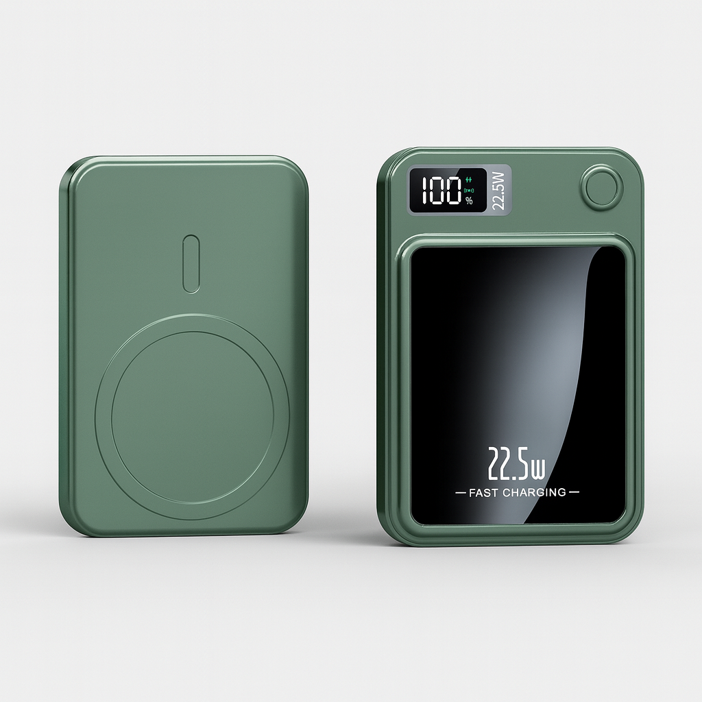 20,000mAh Portable Power Bank with 22.5W Fast Charging and Wireless Charging – Slim and Mobile