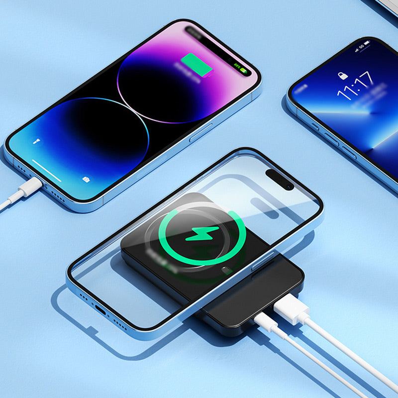 20,000mAh Portable Power Bank with 22.5W Fast Charging and Wireless Charging – Slim and Mobile