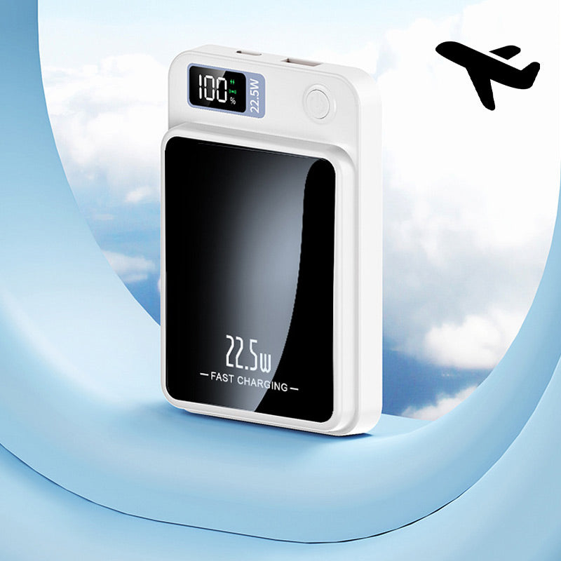 20,000mAh Portable Power Bank with 22.5W Fast Charging and Wireless Charging – Slim and Mobile