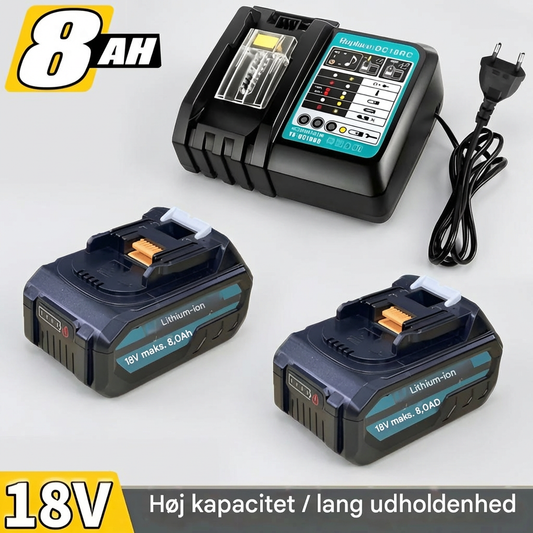 2x 18V 8.0Ah Replacement Batteries + Charger